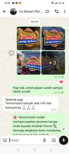 Testimonial Papan Bunga Pernikahan rancatungku