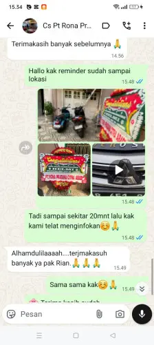 Testimonial Papan Bunga rancatungku